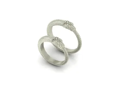 Wedding ring snake 3D print model