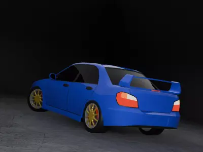 Stylized Subaru Impreza Wrx - Game Ready Low-poly 3D model