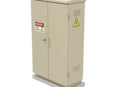 Electric Box Low-poly 3D model