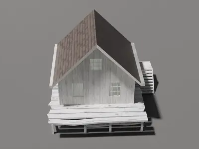 House wooden 3D model