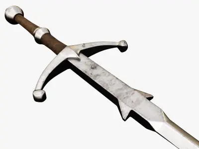 Medieval weapons Low-poly 3D model 7