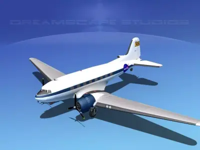 Douglas DC-3 NASA 3D model