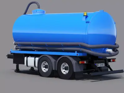Vacuum Trailer 3D model