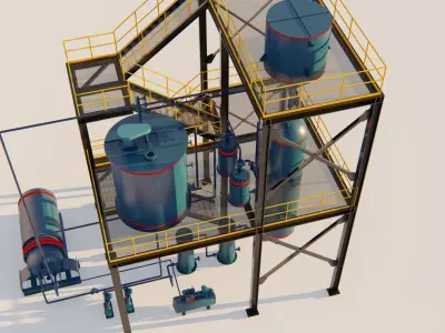 Gold mining disorption  3D Model 3D model