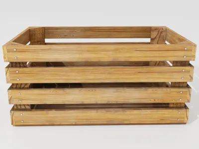 Wooden crate 3D model shop