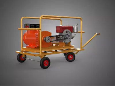 STANDARD ELECTRICAL GENERATOR SET BACKUP POWER DIESEL GENSET KVA 3D model