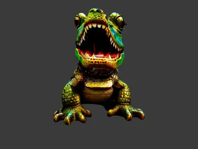 Crocodile Low-poly 3D model