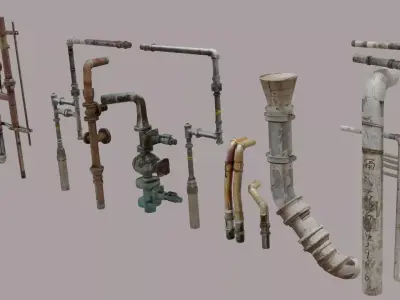 Pipes Asset Free 3D model