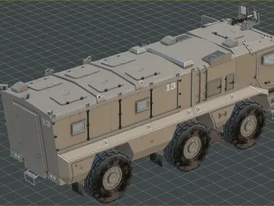 Kamaz - Typhoon Low-poly 3D model