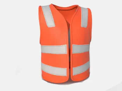  Safety Jacket Low-poly 3D model