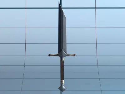 Broken sword PBR 3D model