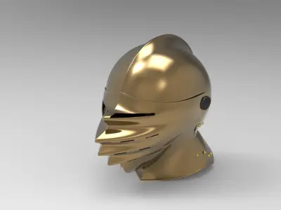 German Close Helmet - Maximilian - Mantelhelm 3D model