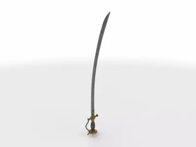 sword sabre 02  3D model