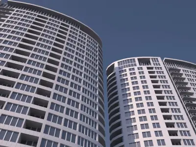 Residential building 3D model get
