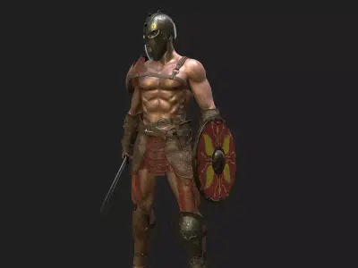 Gladiator Low-poly 3D model purchase