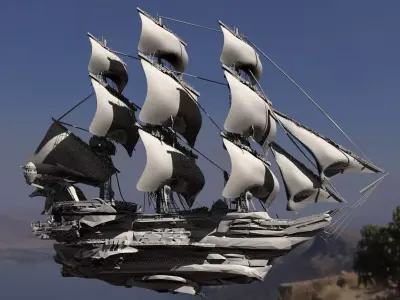 Frigate Ship 3D model purchase