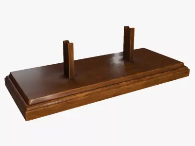 Antique Display Stand Low-poly 3D model
