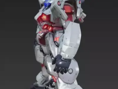 Heavy Striker Mecha 3D Model Crimson Core Robot Low-poly 3D model