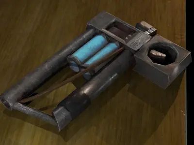 Plasma Gun Low-poly 3D model purchase
