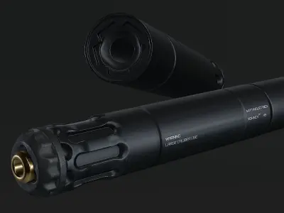 Silencer nikon dslr lens Low-poly 3D model