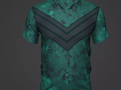 Military Soldier Clothing T-shirt Low-poly 3D model 72