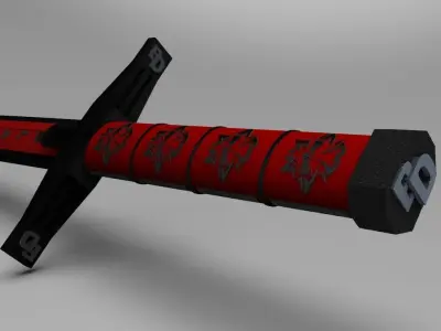 Sword Black devil Low-poly 3D model