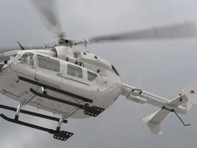 Twin Engine Light Utility Helicopter 3D model
