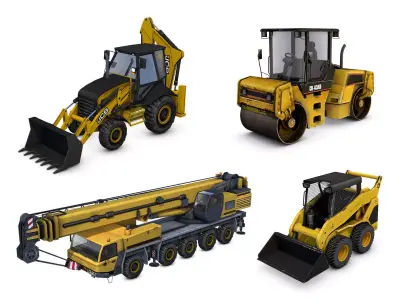 Collection Construction Machines 3D Model Pack