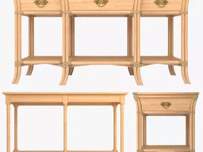 CONSOLE TABLE SET 3D model