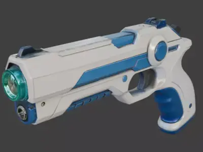 Futuristic Sci-Fi Pulse Pistol  Model Low-poly 3D model