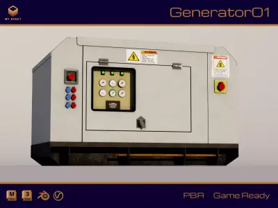 Electrical Box 09 Low-poly 3D model