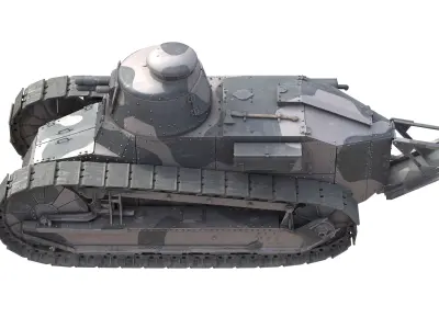 Renault FT17 Light Tank Low-poly 3D model