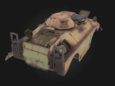 Deserted Sentinel  Lone Watcher in a Forgotten Landscape 3D model