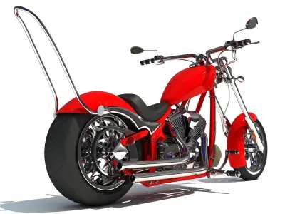 Custom Chopper Bike 3D model