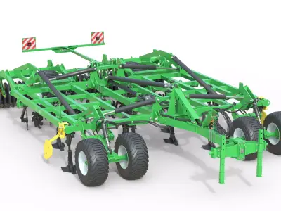 Kerner X460 Mounted Star Wheel Cultivator Low-poly 3D model