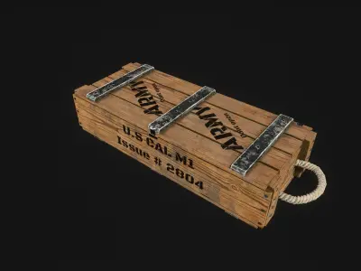 Ammunition Crate Low-poly 3D model