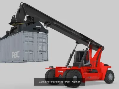 Container Handler and Straddle Carrier  3D Model Pack