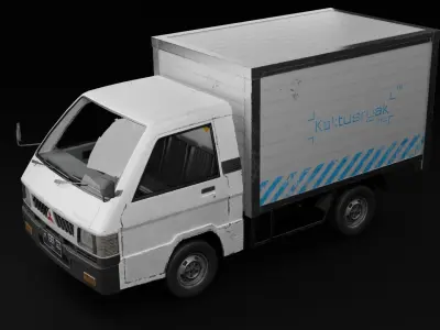 Mitsubishi L300 Mobil Box Low-poly 3D model