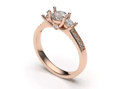 solitaire with ring sizes  8 part S43 3D print model