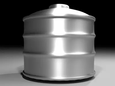 Steel Water Tank 2 3D model