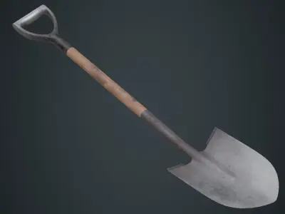 Shovel 1B Low-poly 3D model