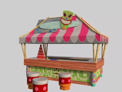 Carnival Shop Low-poly 3D model
