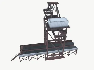 Ore Crane Low-poly 3D model
