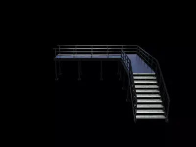 Industrial stairs modular  3D model