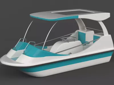 Fiberglass Pedal Boat 3D model