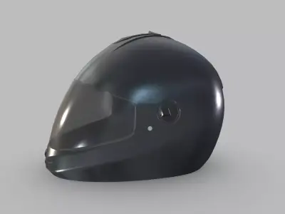 Superbike Helmet Low Poly PBR Realistic Low-poly 3D model