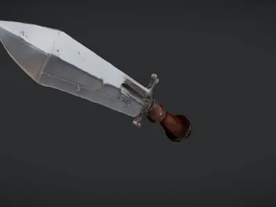antique bayonet knife 3D model