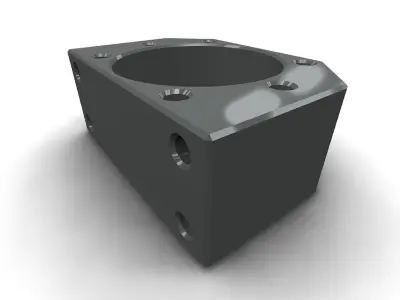 DSG40H metal plate with holes 3D model