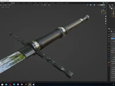 Blender Sword 3D model