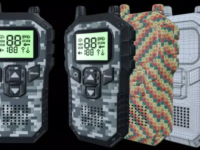 Walkie Talkie Low-poly 3D model purchase